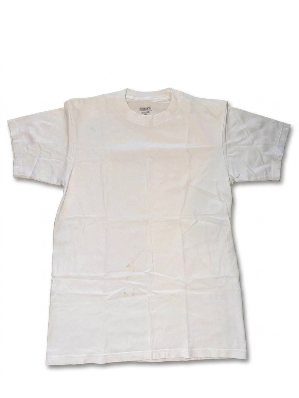 Kirkland Signature White Tee | Men's M | Pre-Owned | Minor Front Stain